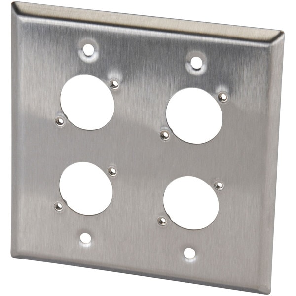 Main product image for Switchcraft WP2S4P 2 Gang Wall Plate 4 x EH Hole 245-5350
